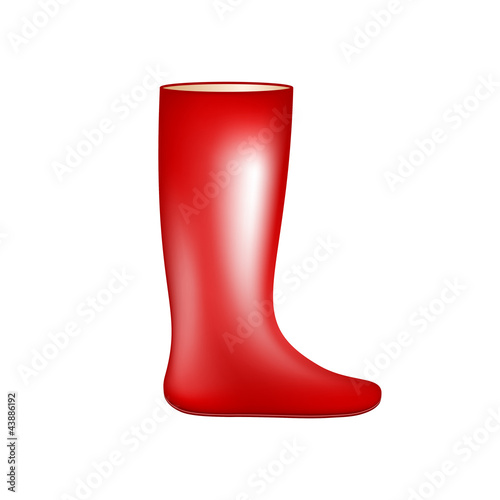 Red rubber boot