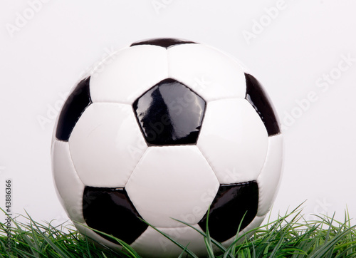 Fußball freigestellt auf Rasen