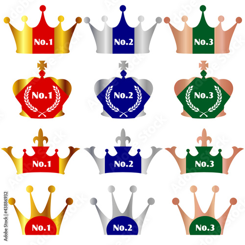 王冠 冠 順位 アイコン Stock Vector Adobe Stock