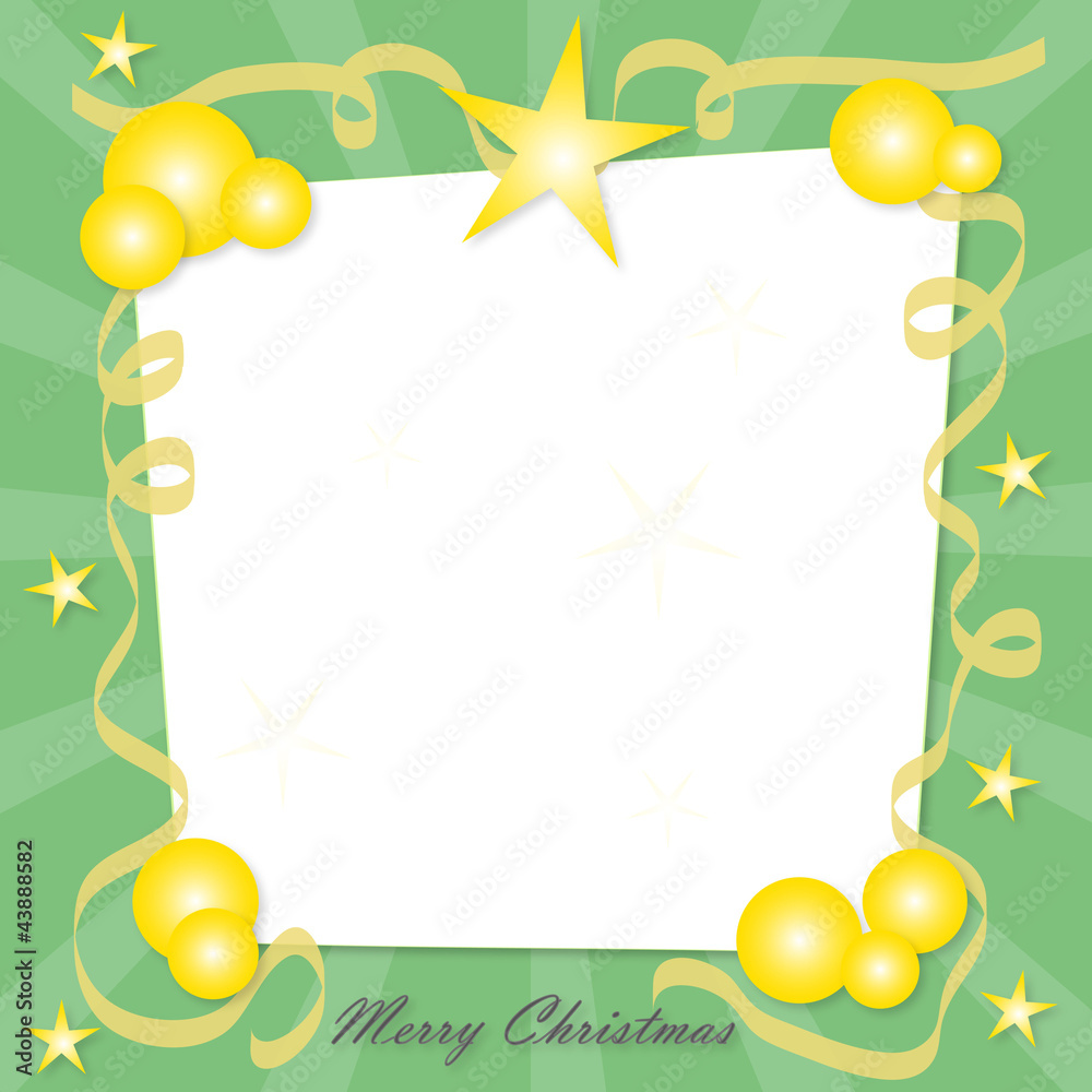 christmas card green - obrazy, fototapety, plakaty 