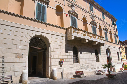 Bruschi-Falgari palace. Tarquinia. Lazio. Italy. photo