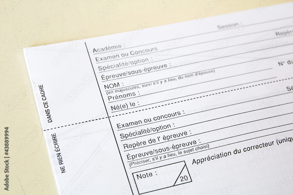 Copie d'examen Copie d'examen