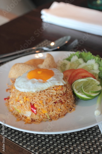 Fried rice with fried egg