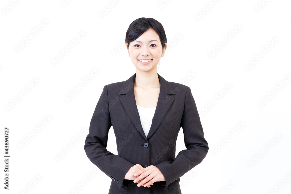 a portrait of asian businesswoman on white background a portrait of asian businesswoman on white background