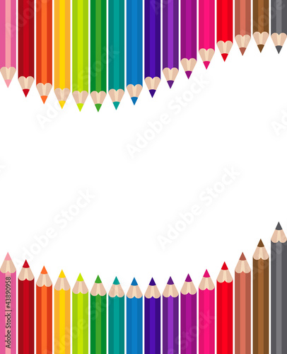 Banderole crayons de couleurs