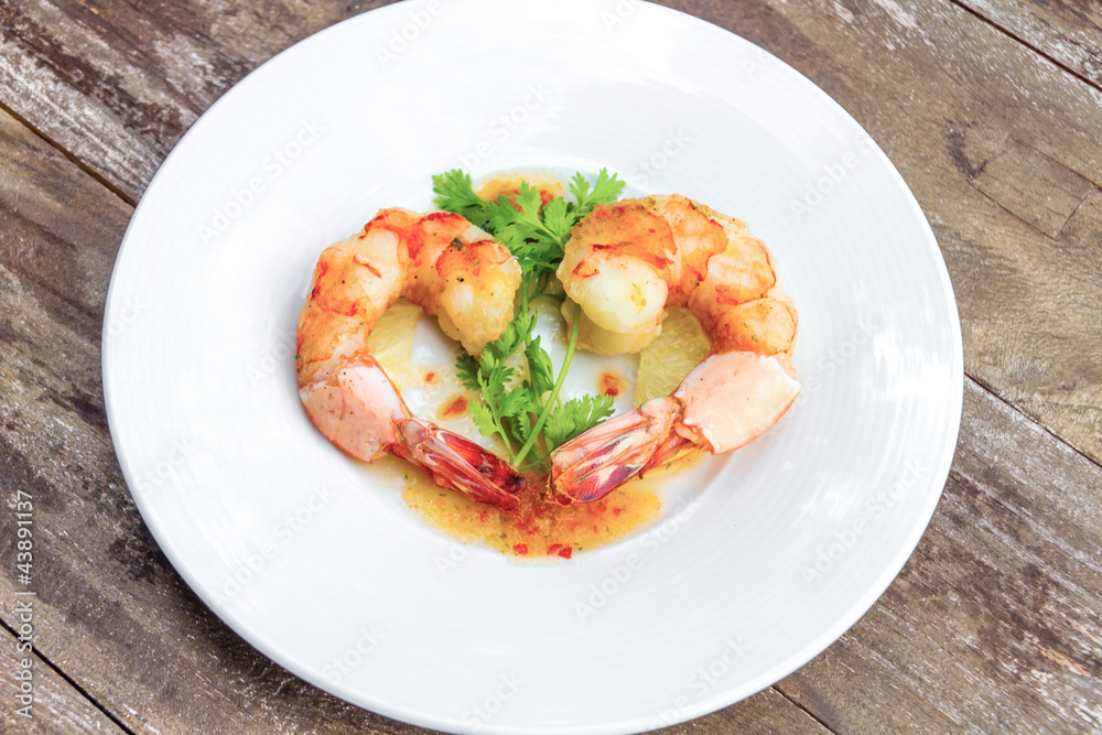 Grilled tiger prawn Grilled tiger prawn