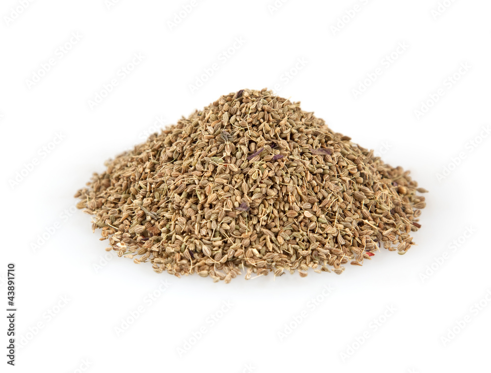 Anise seeds isolated on white background with clipping path Anise seeds isolated on white background with clipping path