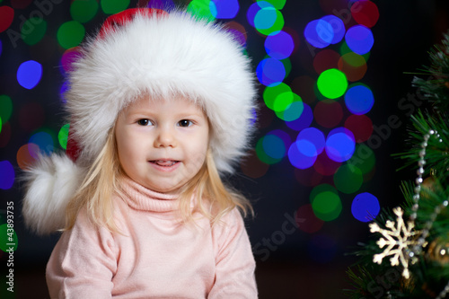 Christmas happy kid over  b...