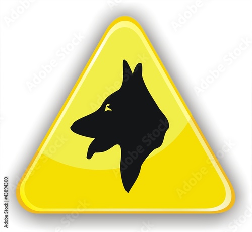 panneau attention chien