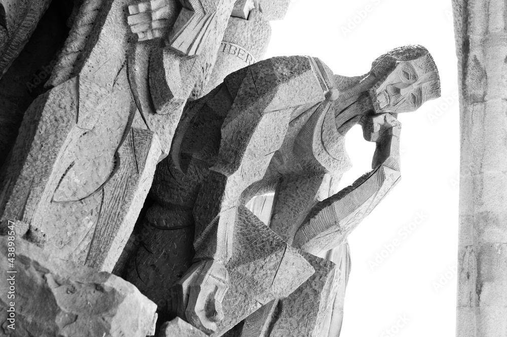 Fototapeta premium Architectural detail of Sagrada Familia in Barcelona, Spain