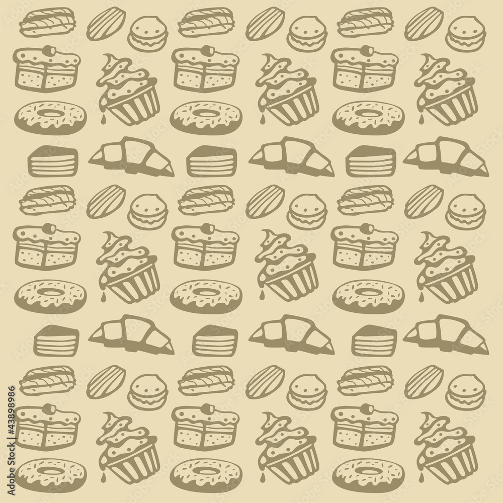 cupcake seamless pattern