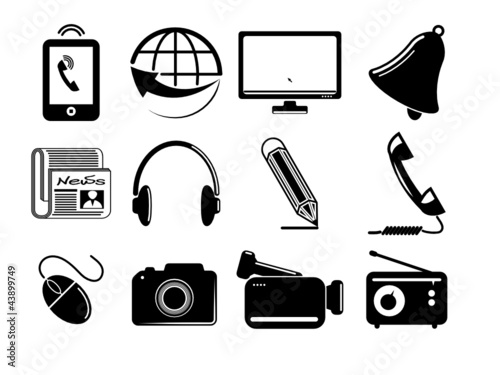 Set 16 of multimedia icons