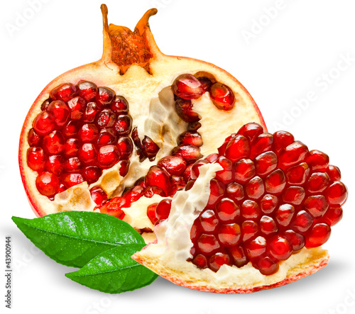 pomegranate isolated on white background