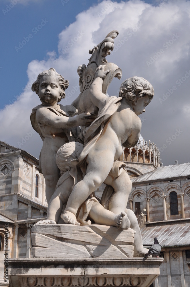 Sculptures of angels Pisa Tuscany Italy
