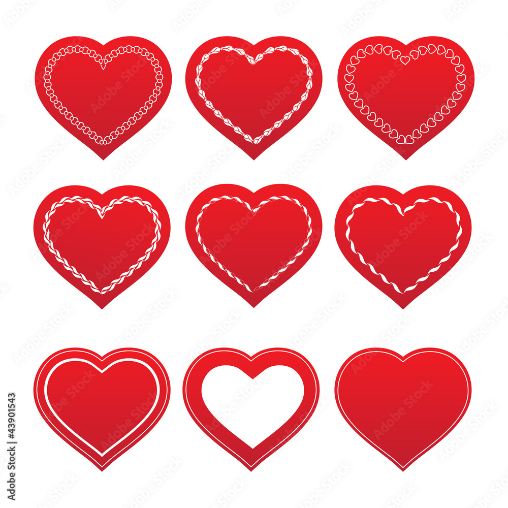Set of hearts Set of hearts