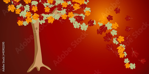 autumn tree card