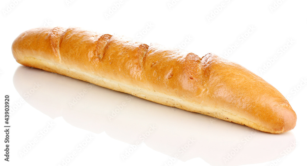 Aromatic baguette isolated on white Aromatic baguette isolated on white