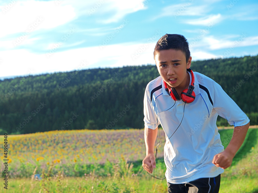 Obraz premium junge rennt