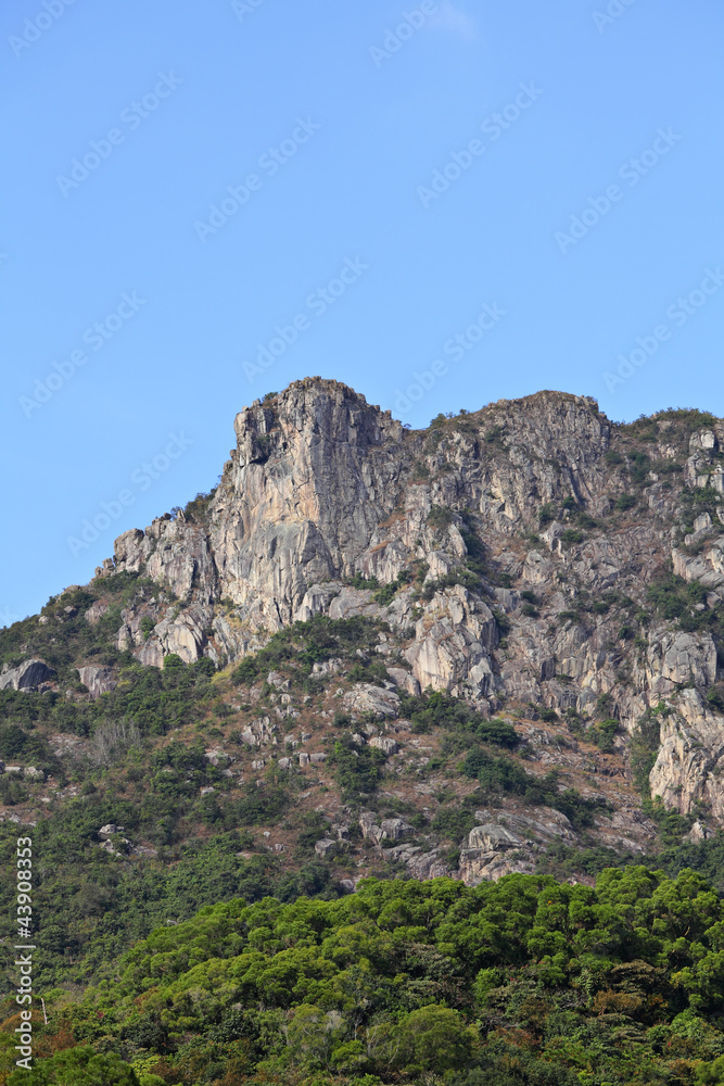 Lion Rock, lion like mountain in Hong Kong, one of the symbol of