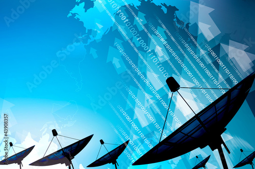 Satellite dish transmission data