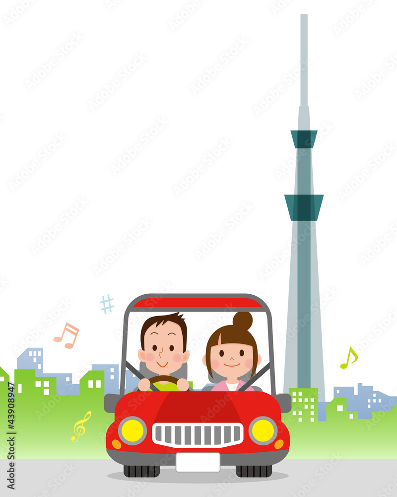 Obraz premium 東京スカイツリー ドライブ