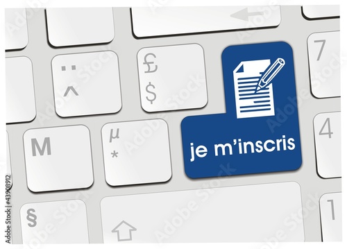 clavier je m'inscris