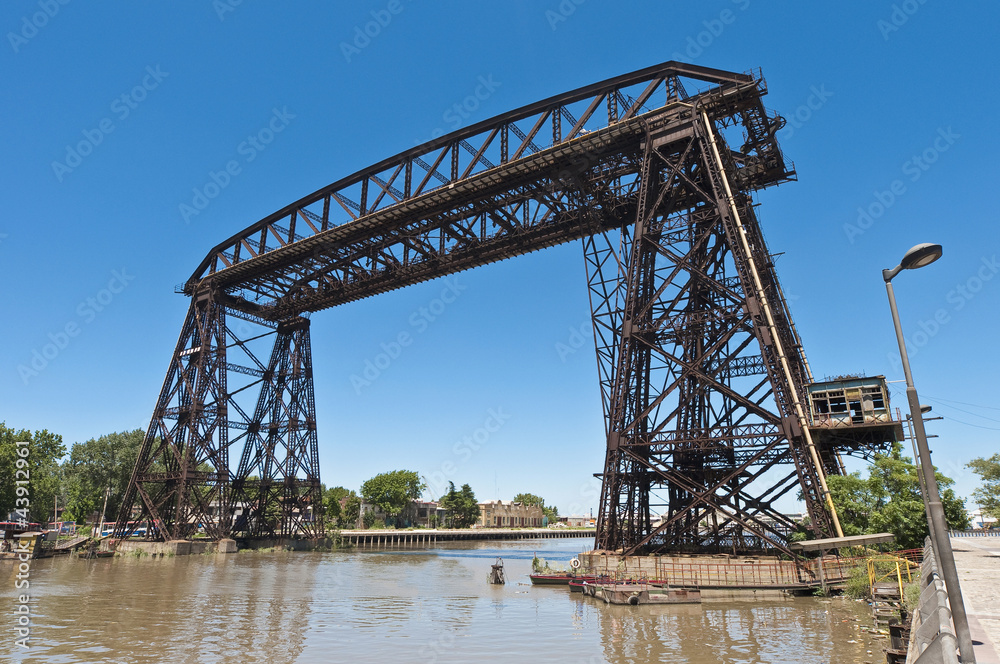 Old Nicolas Avellaneda steel bridge across Riachuelo Old Nicolas Avellaneda steel bridge across Riachuelo