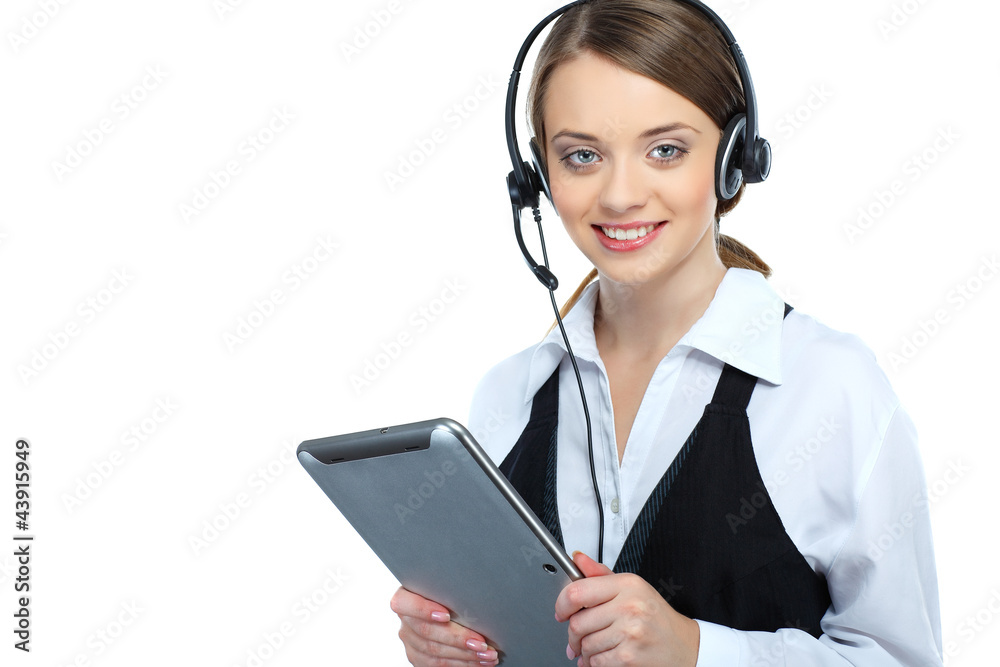 Can I help you? female customer service representative Can I help you? female customer service representative
