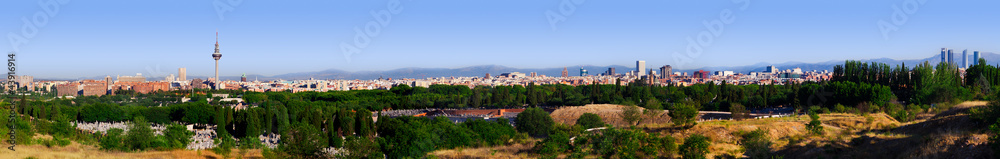 Big Panorama of Madrid Skyline