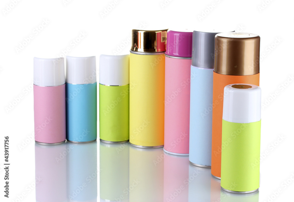 aerosol cans isolated on white aerosol cans isolated on white