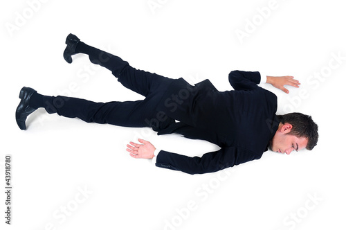 Isolated business man
