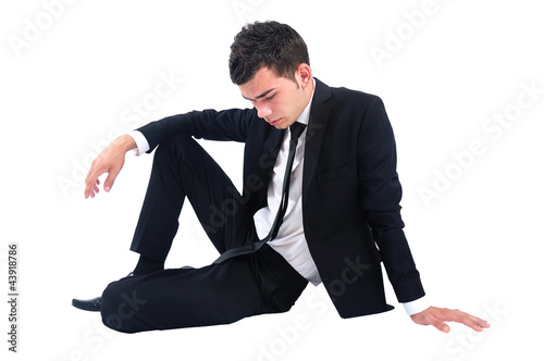 Isolated business man