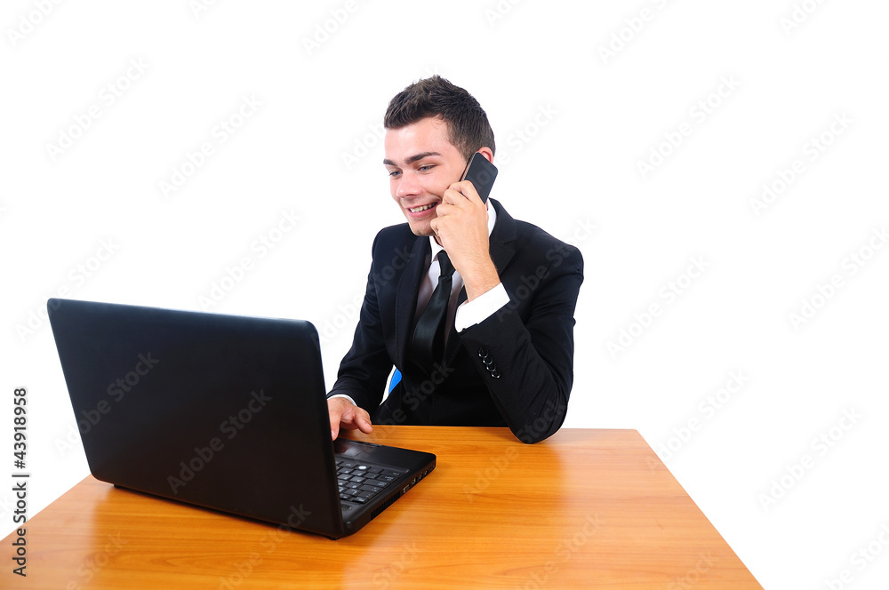 Isolated business man Isolated business man