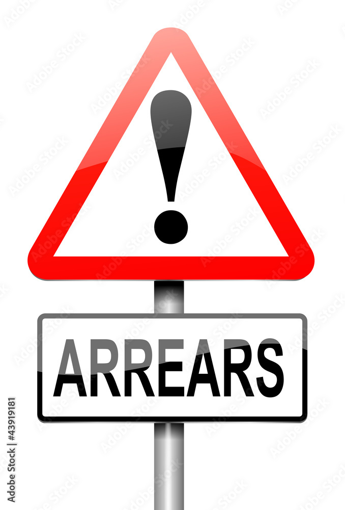 Arrears concept. Arrears concept.