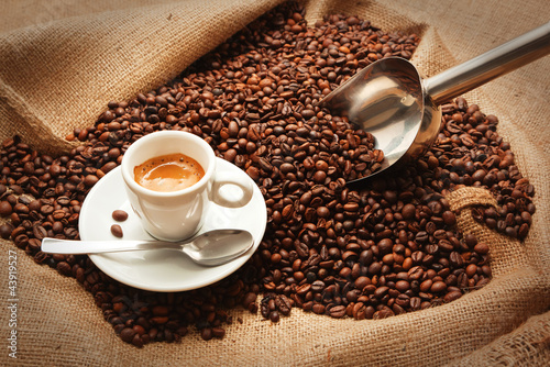 Sacco di Caffè con Tazzina photo