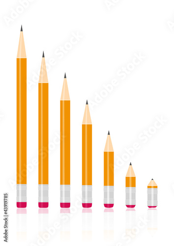 Colonnes crayons de papier