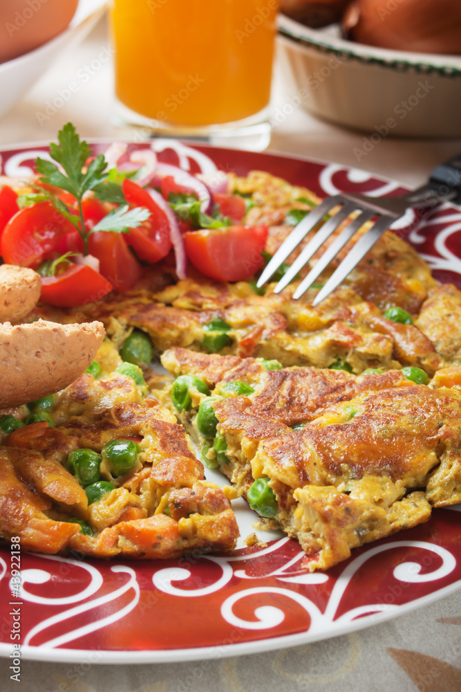 Frittata with vegetables