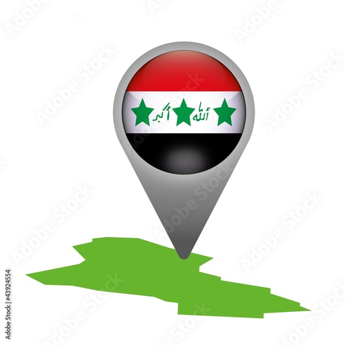 Irak Markierung Flagge Icon Button
