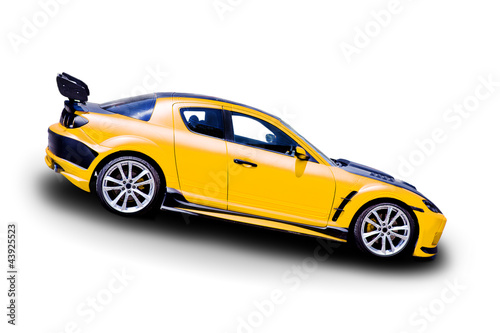 Fototapeta Naklejka Na Ścianę i Meble -  Yellow sports car