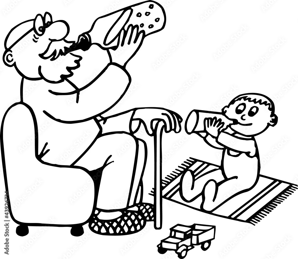 Naklejka premium Feeding