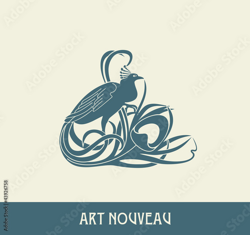 Design element in art nouveau style