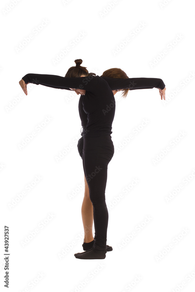 Fototapeta premium Font T formed by humans bodies