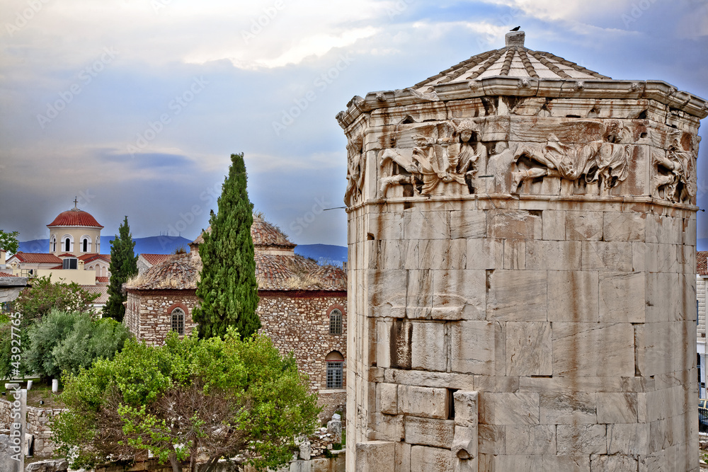 grèce; Athènes : tour des vents; églises byzantines