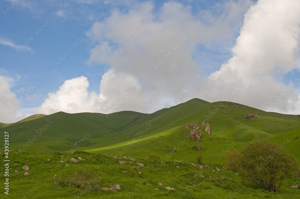 Armenian mountains in the spring