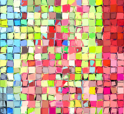abstract fragmented tile multi color backdrop