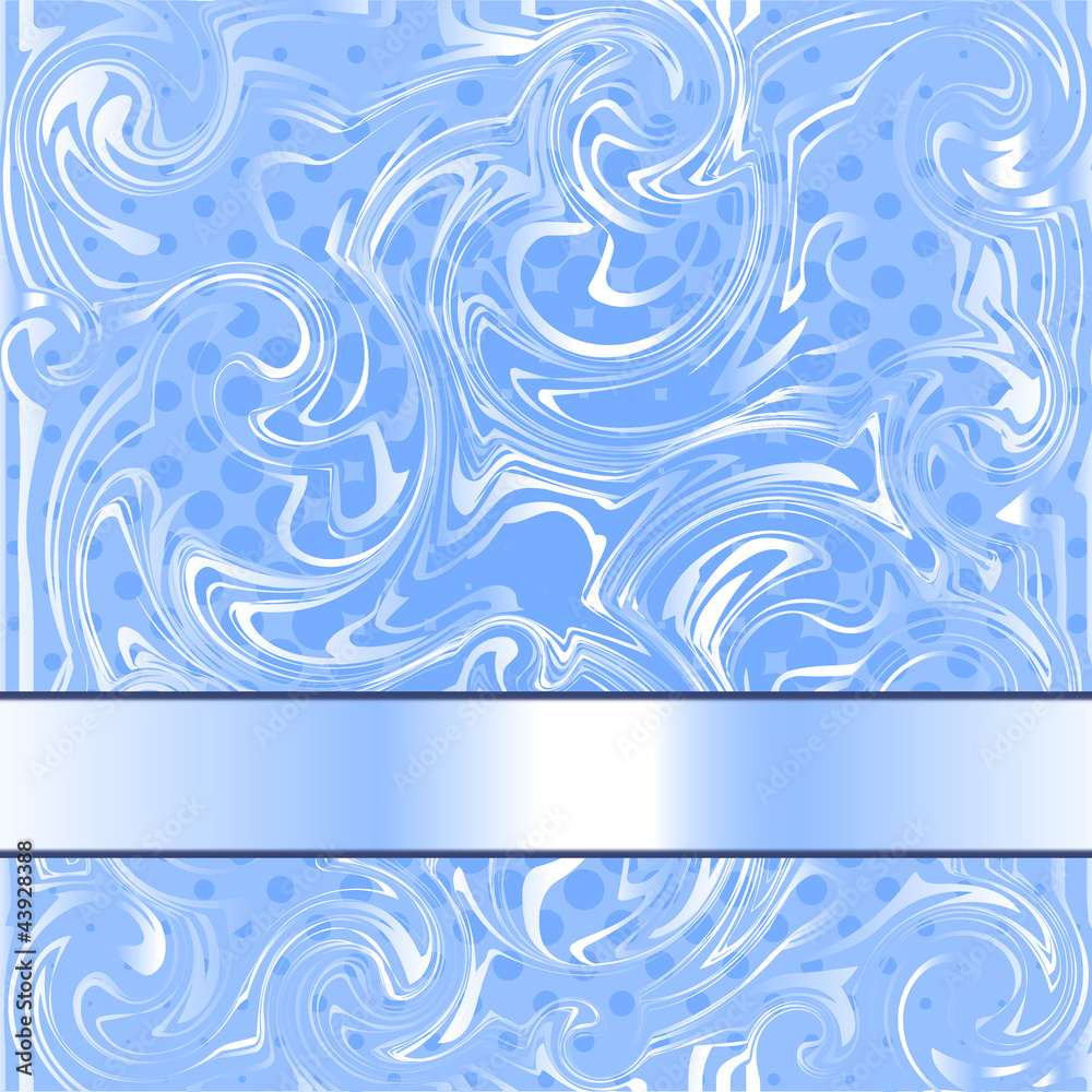 Damast, blaue Punkte