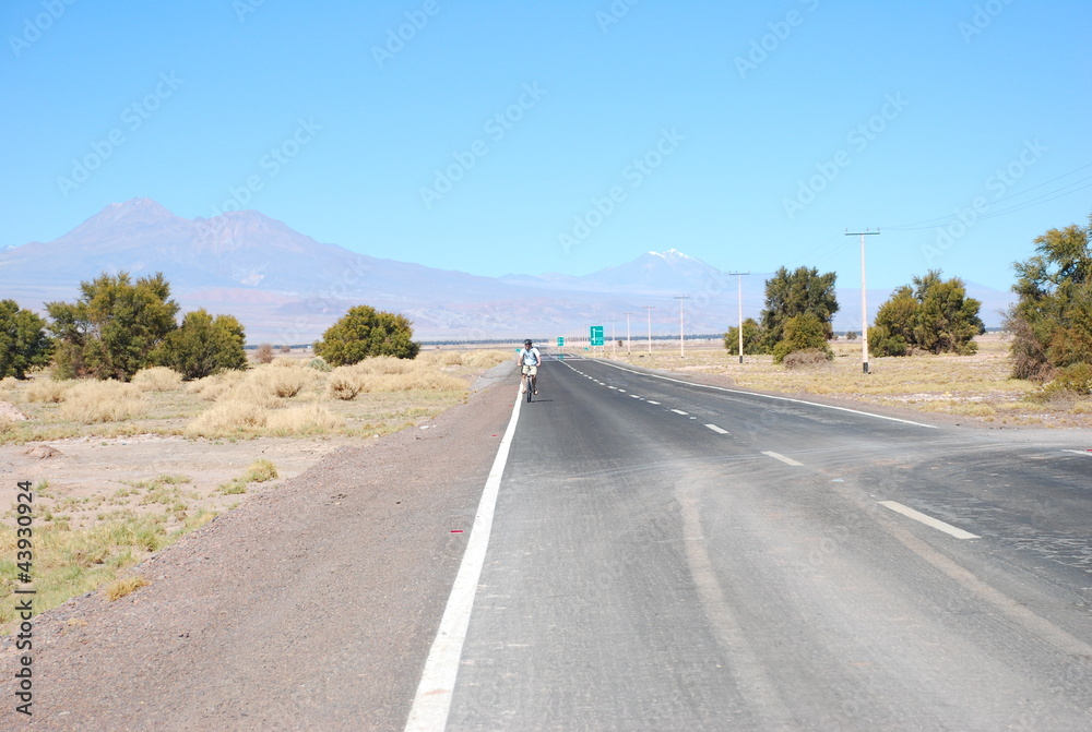 Road in Atacama Desert Road in Atacama Desert