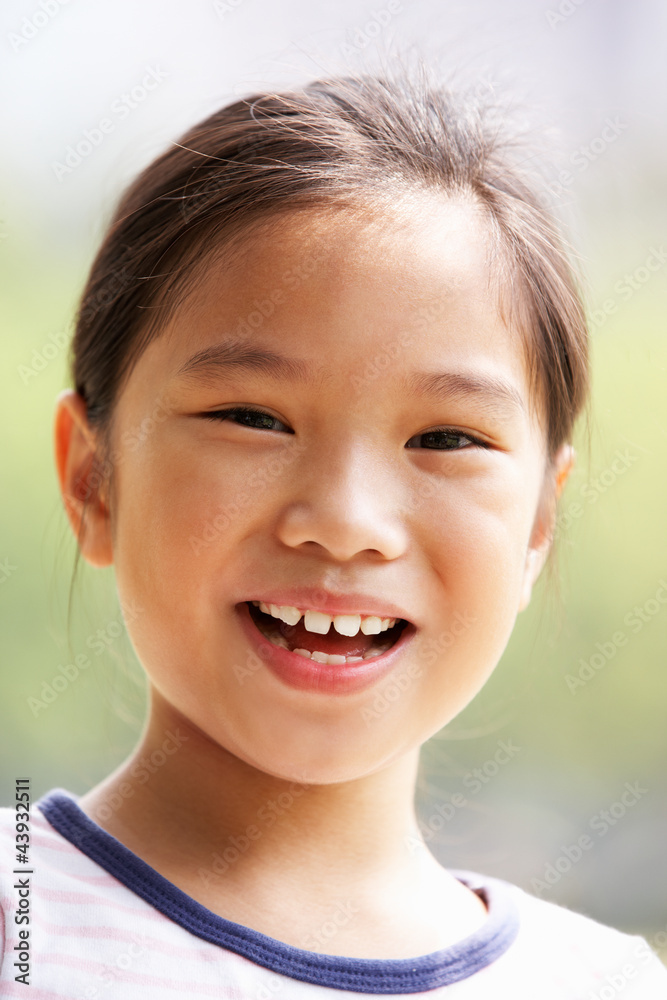 Head And Shoulders Portrait Of Chinese Girl Head And Shoulders Portrait Of Chinese Girl