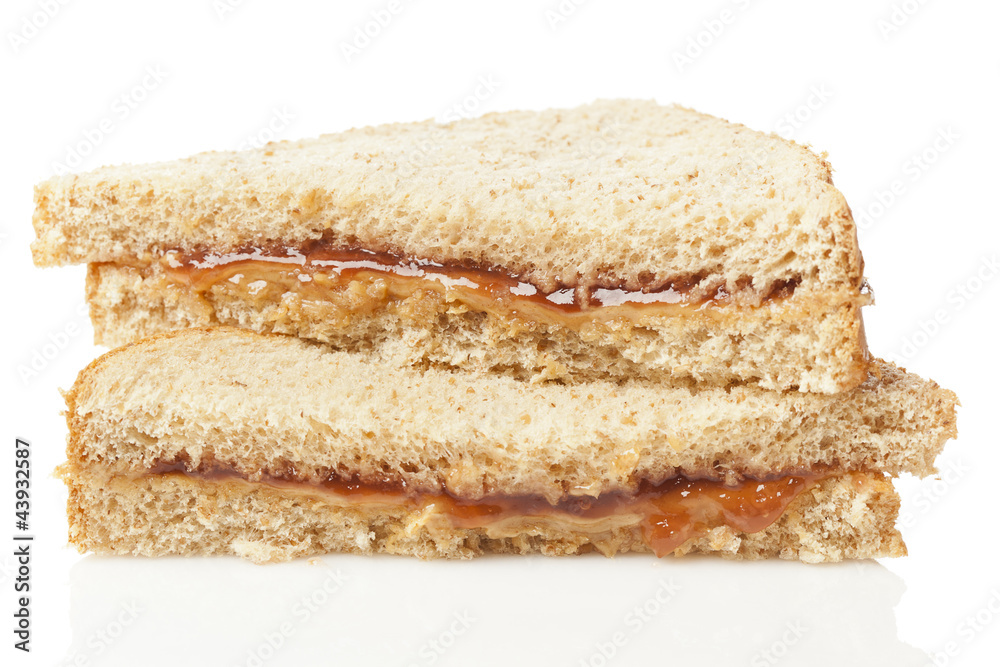 Homemade Peanut Butter and Jelly Sandwich Homemade Peanut Butter and Jelly Sandwich