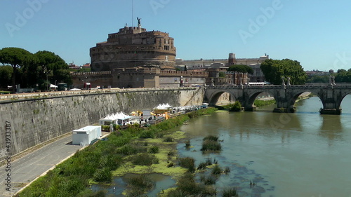 Castle Saint Angel. Tiber river, Rome. Italy.